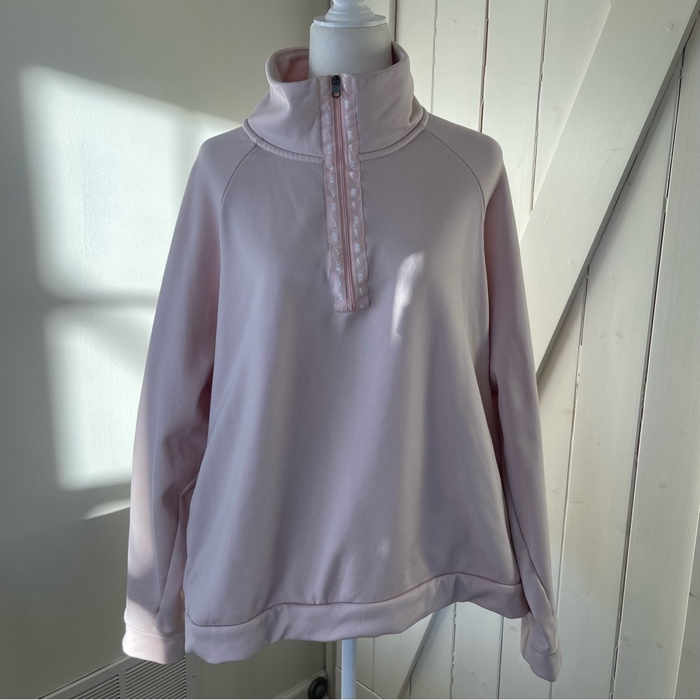 NIKE pink 1/2 zip pullover sweatshirt  XXL